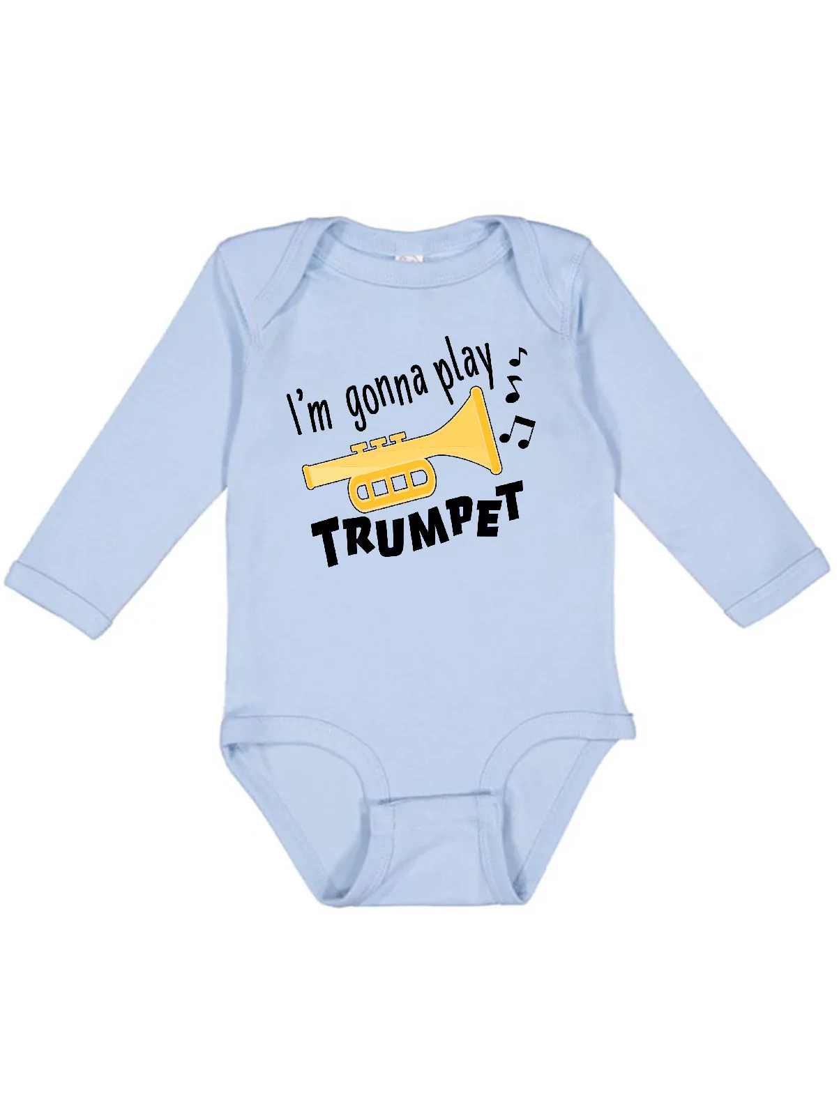 Inktastic I'm Gonna Play Trumpet- music Boys or Girls Long Sleeve Baby Bodysuit