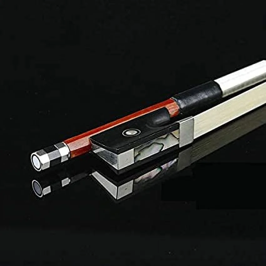 Professional Full Size 4/4 Violin Bow Well Balanced Round Brazil Wood Stick Horsehair