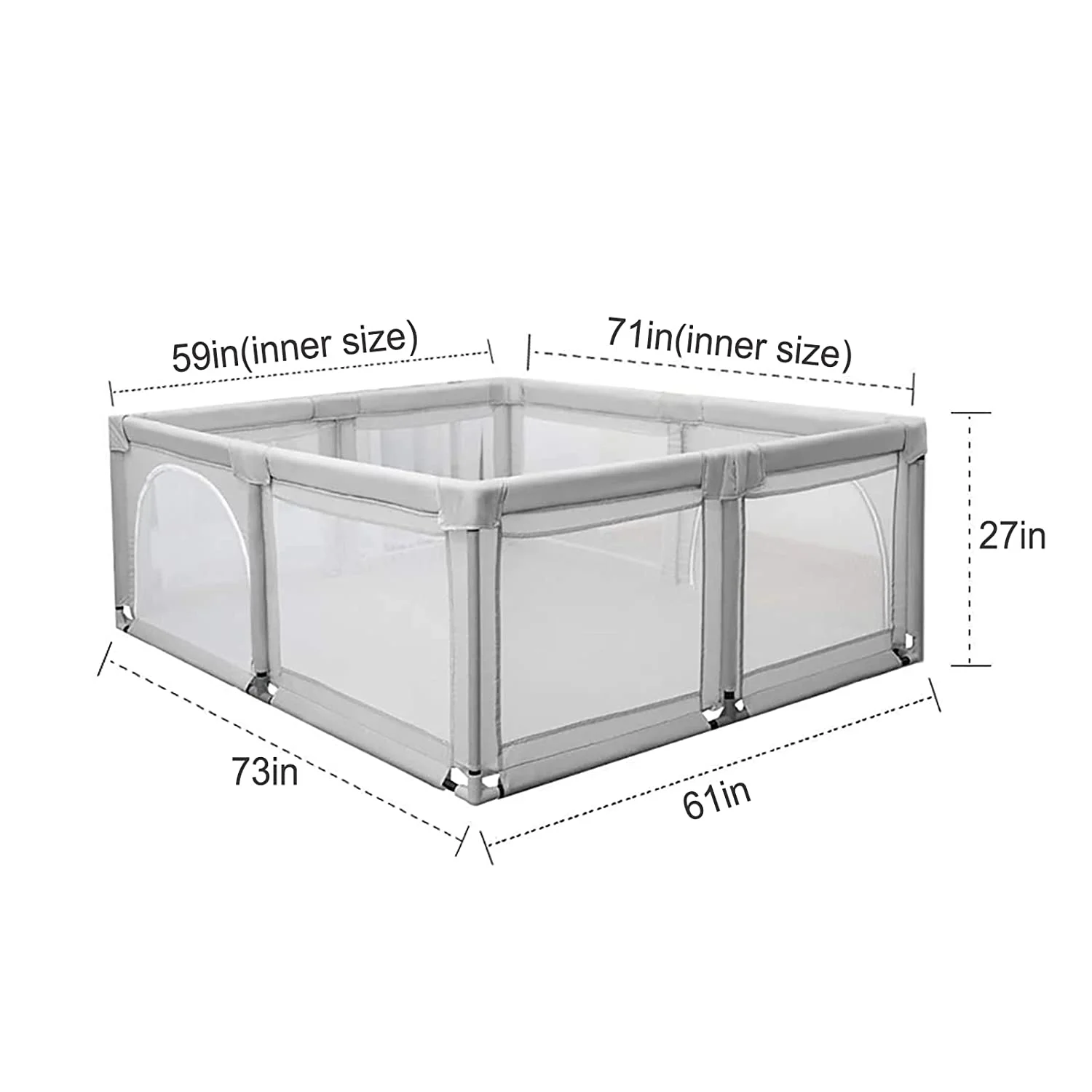 LIANMEI Baby Playpen, Extra Large Play Pens for Toddlers, Babys Fence Play Area, Indoor & Outdoor Playard for Babies Kids Activity Center with Gate, Sturdy Safety Play Yard with Soft Breathable Mesh