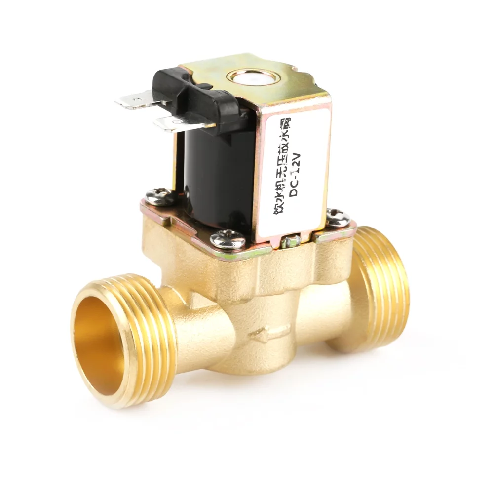 Solenoid Valve 12V G3/4 Brass N/c Normally Closed Electric Solenoid Valve 2 Way No Pressure Control Valve Solenoid Valve Brass Solenoid Valve