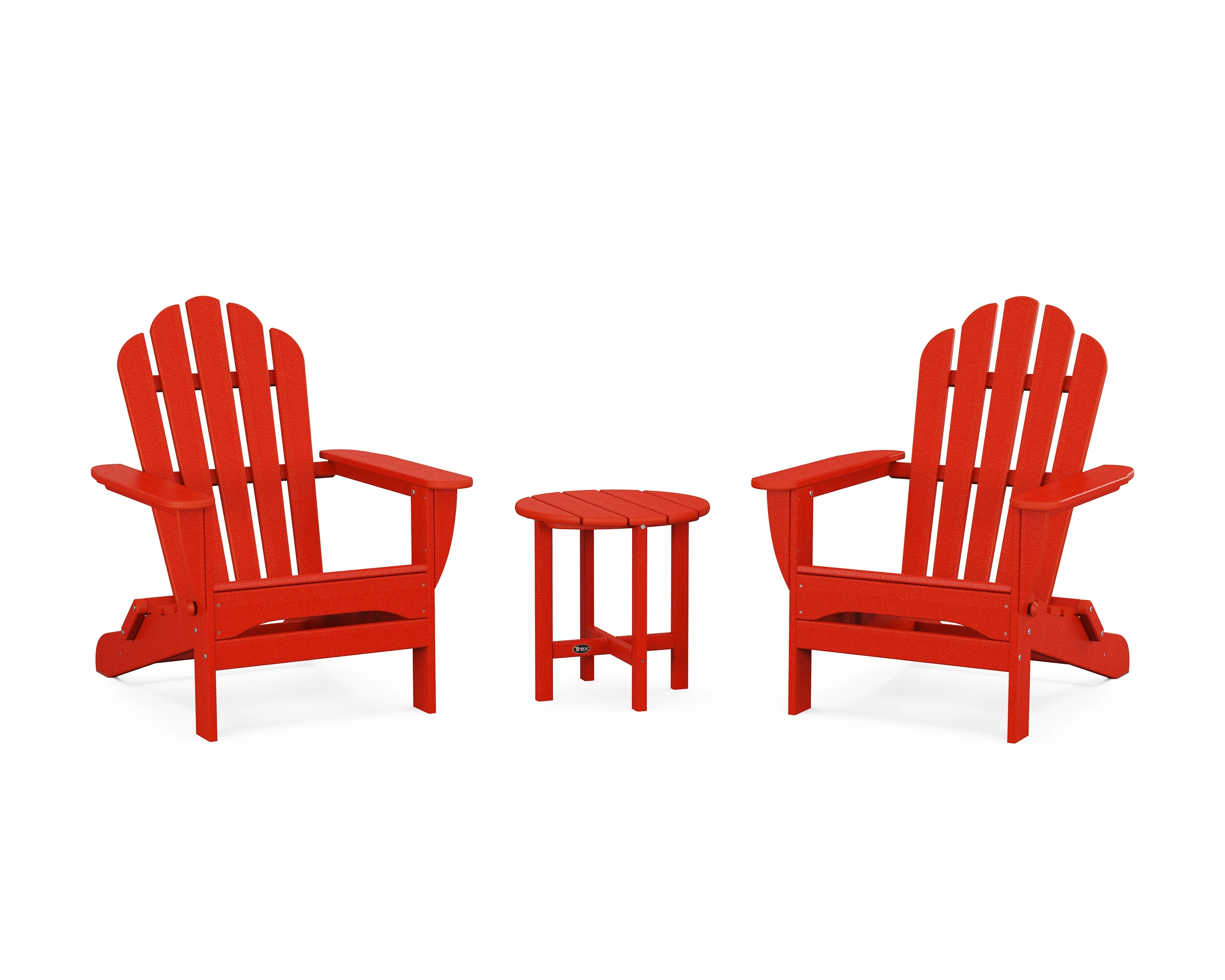 Trex® Outdoor Furniture™ 3-Piece Monterey Bay Folding Adirondack Set in Sunset Red