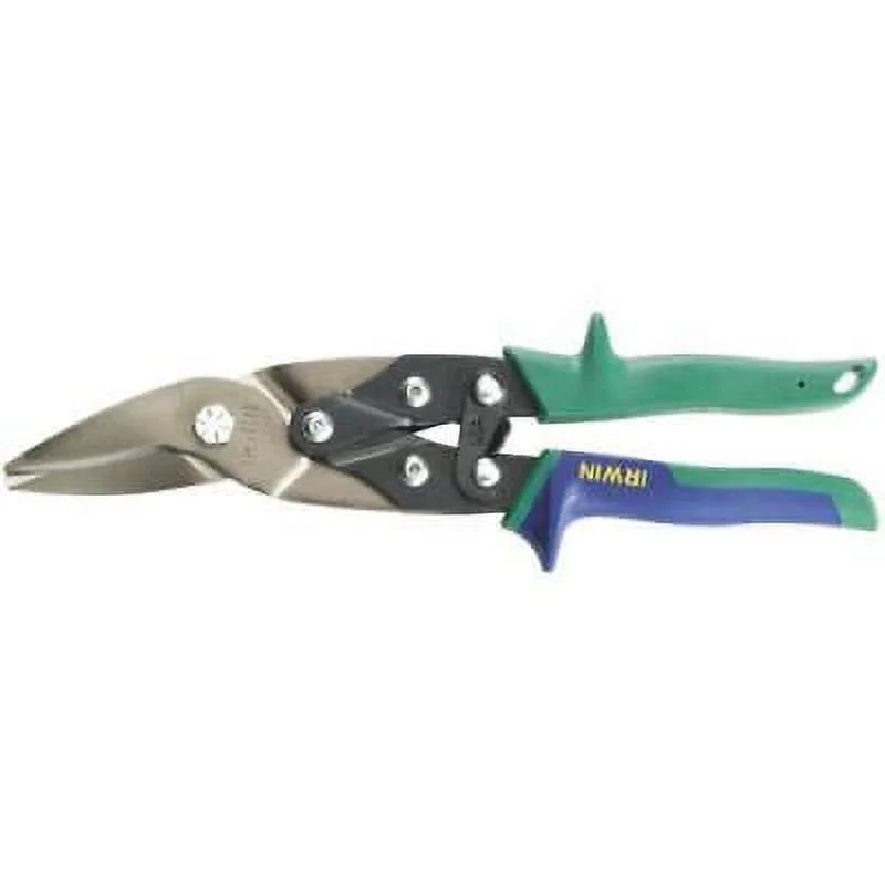Irwin 10 in. Drop Forged Steel Right/Straight Aviation Snips 18 Ga. 1 pk
