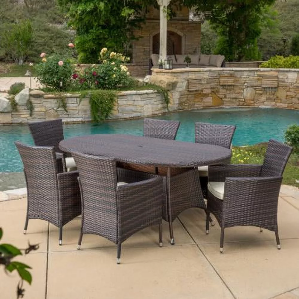 Rialto 7 Piece Outdoor Wicker Dining Set