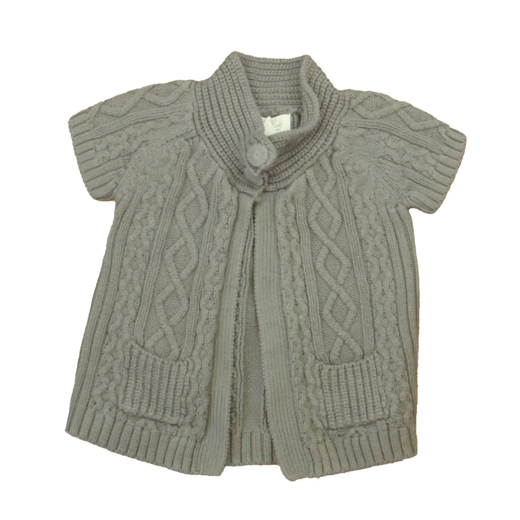 Pre-owned Willow Blossom Girls Gray Cardigan size: 24 Months