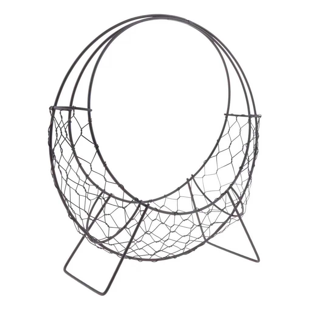 Wire Wreath Iron Planter Flower Pots Succulent 4Plant Holder Basket - D D