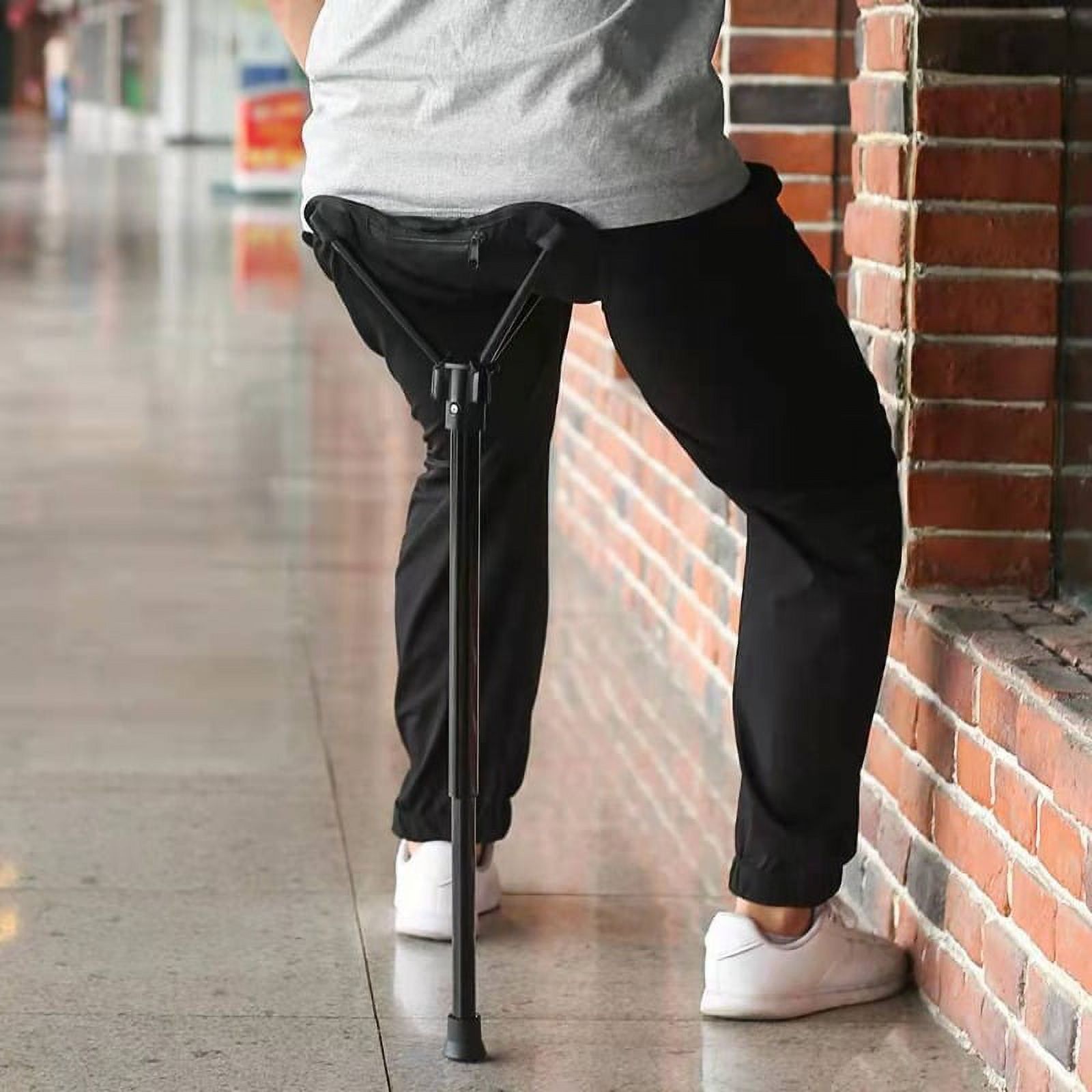 Portable  Foldable and Adjustable TriPod Walking Stick Stool with Height-Adjustable Seat - Lightweight  Stylish and Durable Design - Convenient Folding Chair for Comfortable Seating - Ide