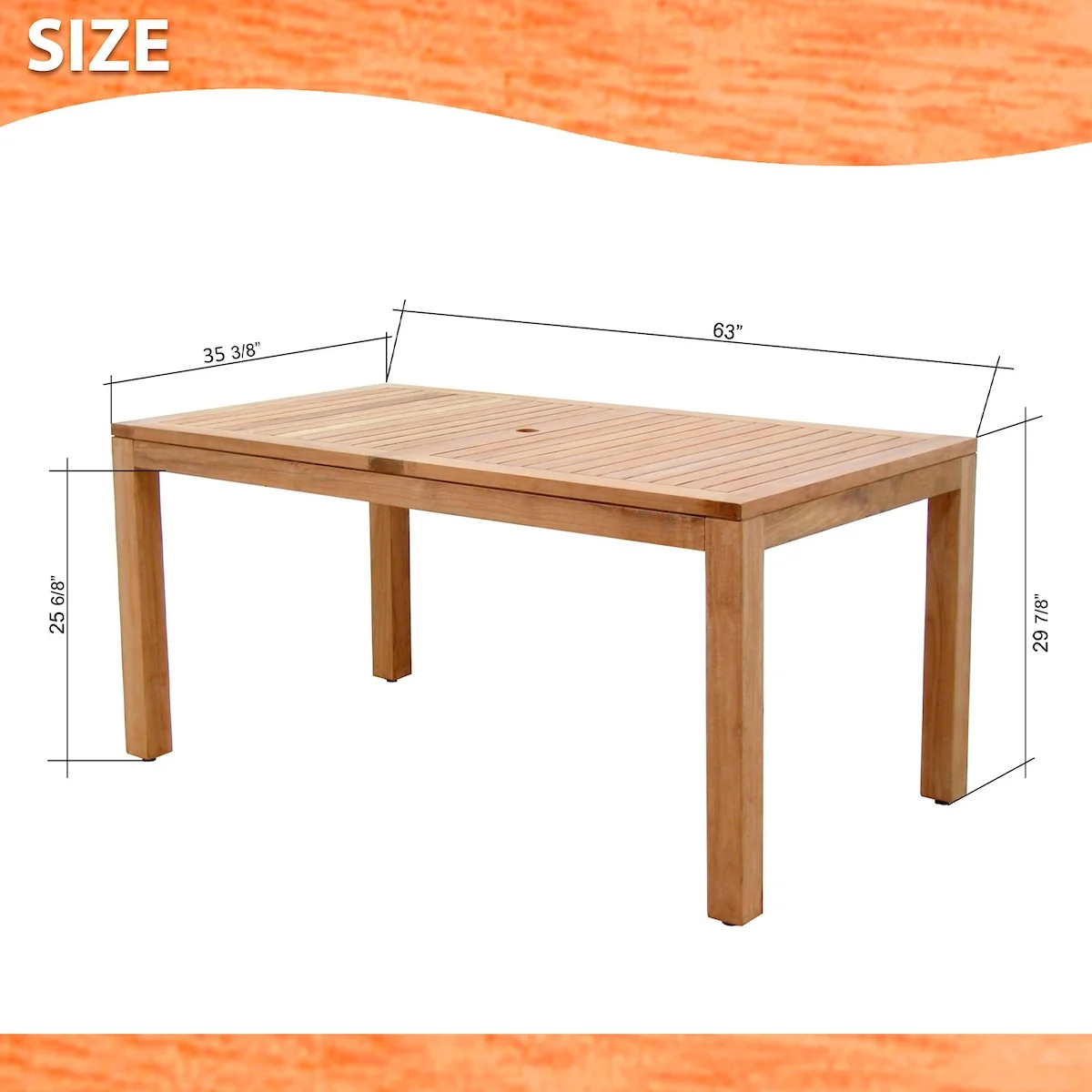 Amazonia Skygarden 7-Piece Teak Wood 100% FSC Patio Dining Set