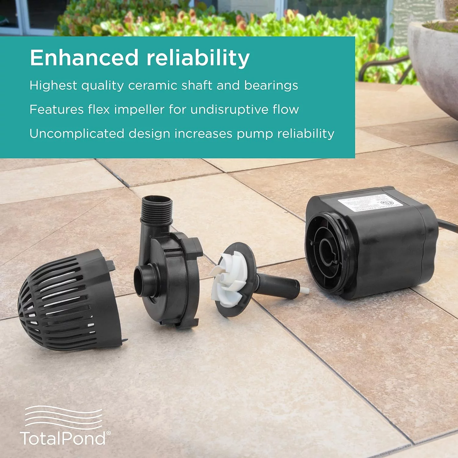 1200 GPH Waterfall Pump, Black