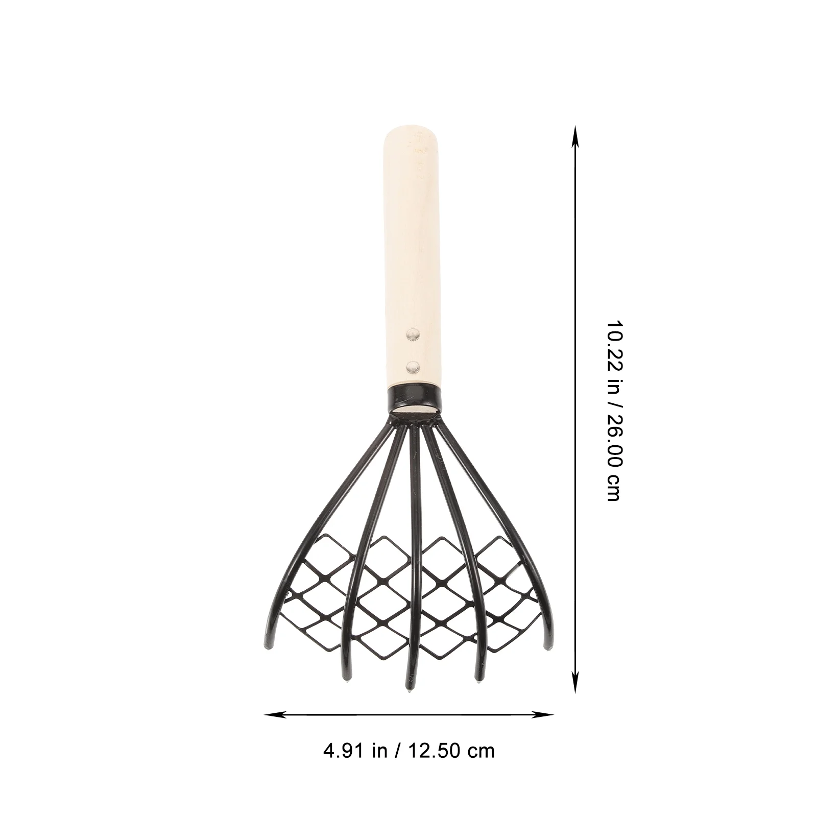 Gongxipen 2pcs Carbon Steel Clam Rake with Net Oyster Shell Digging Tool Rake Tool