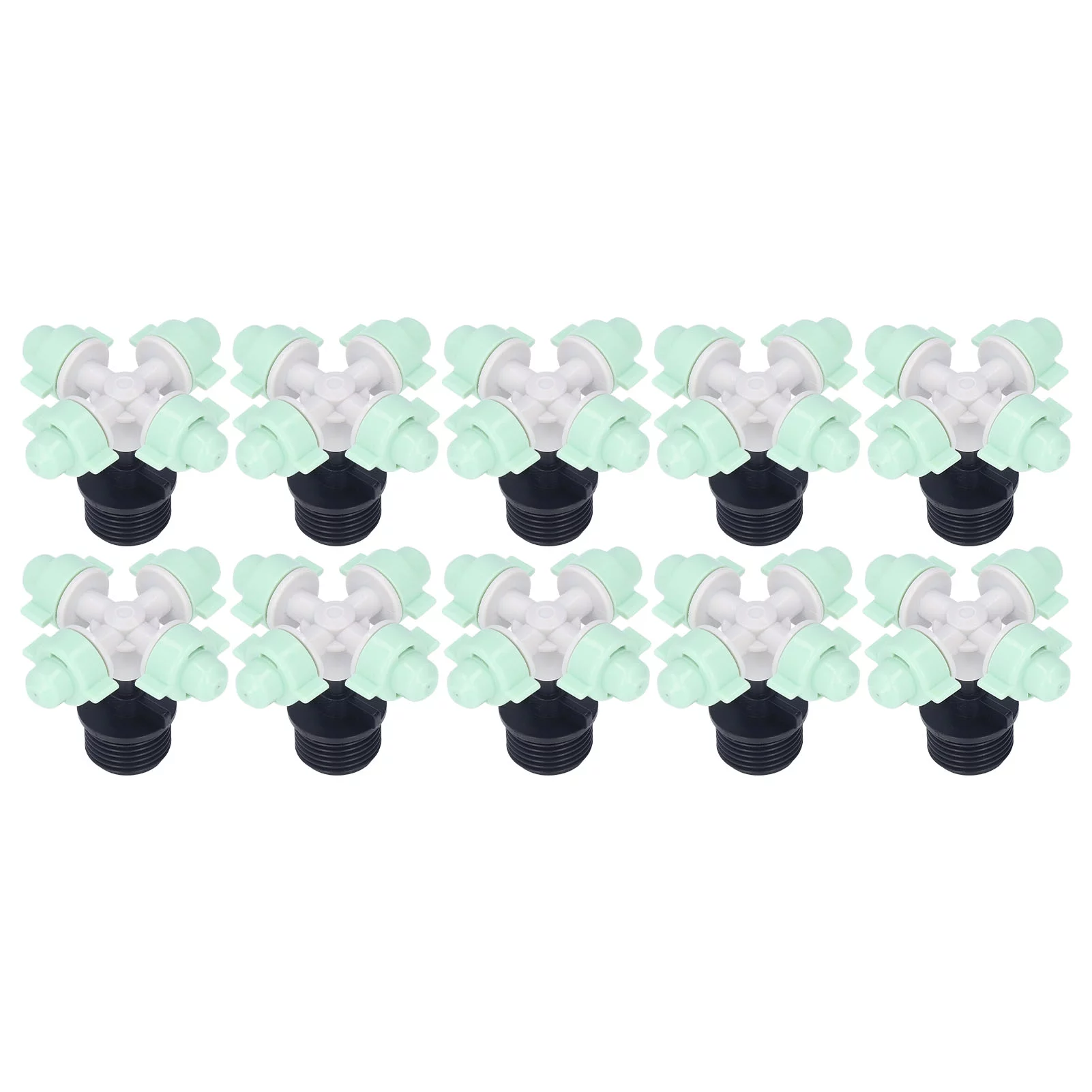 Jadeshay Sprinkler Nozzle 10 Set Cross Atomizing Micro Sprinkler Garden Drip Irrigation Head Cooling Spray Nozzle G1/2