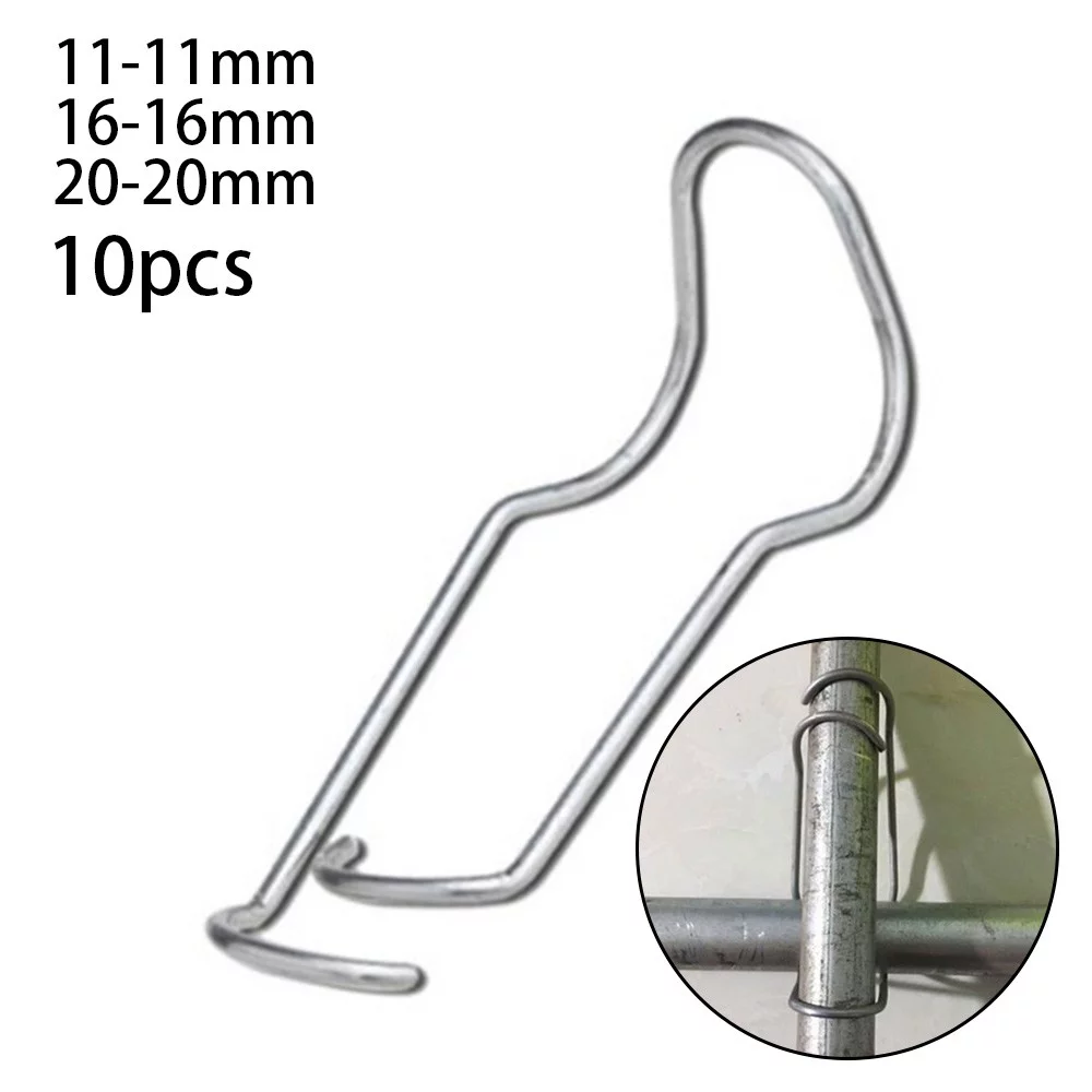 10PCS Greenhouse Pressure Spring Steel Pipe Top Spring Clip Steel Wire Buckle