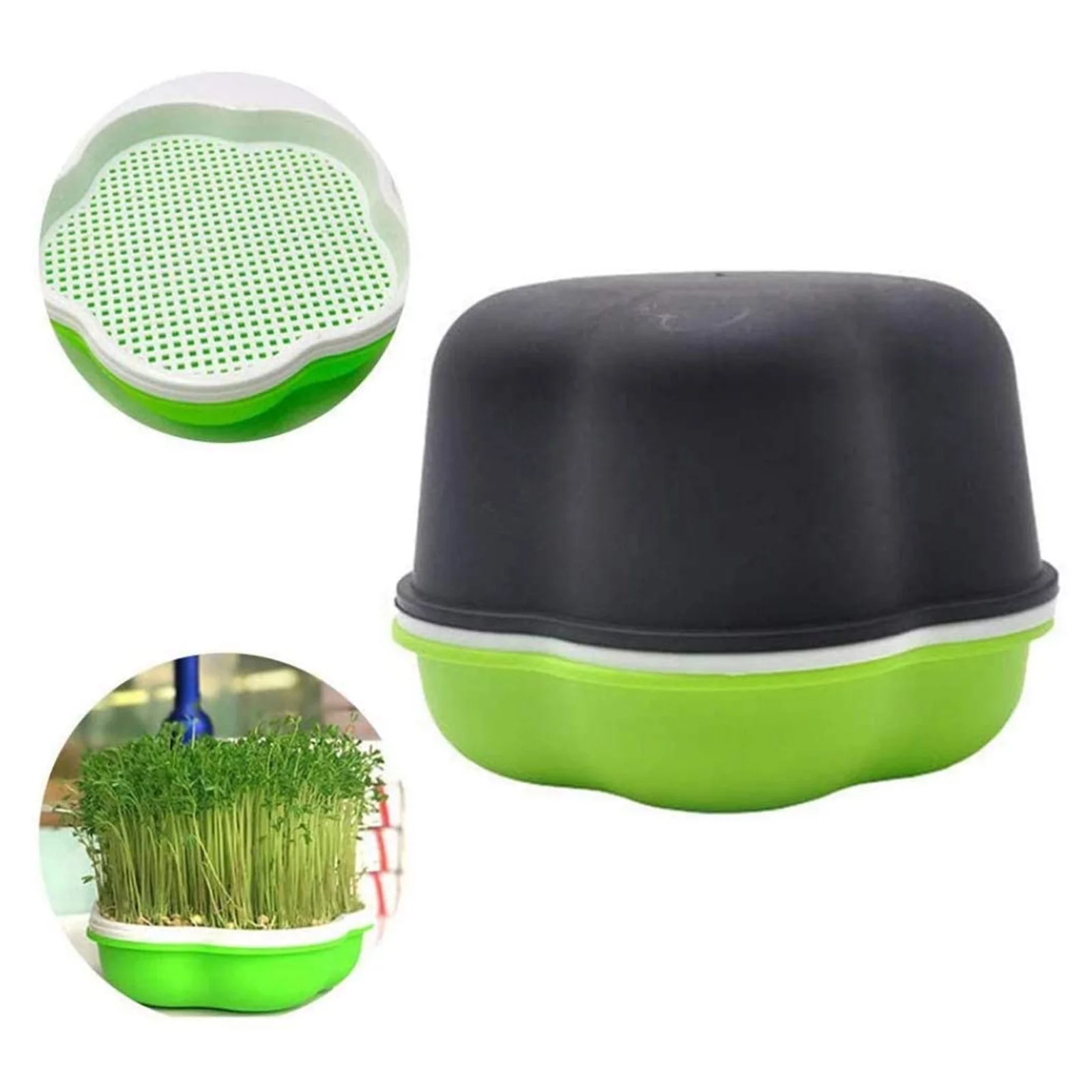 Seed Sprout Tray Growing Planter Sprout Box Permanent Hydroponics Seed Germinati