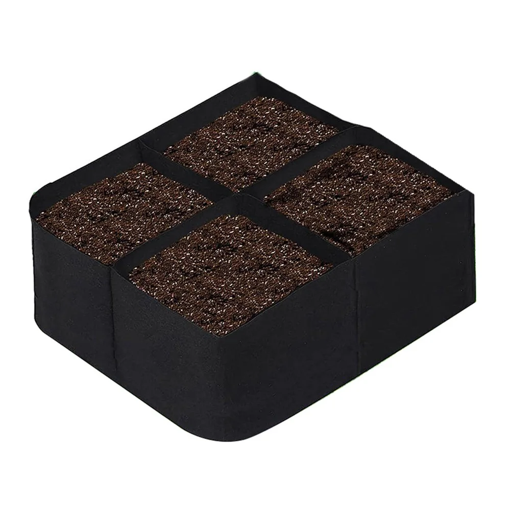 4 Grids Planting Grow Bag Garden Pot for Vegetables Flower Tomato Container