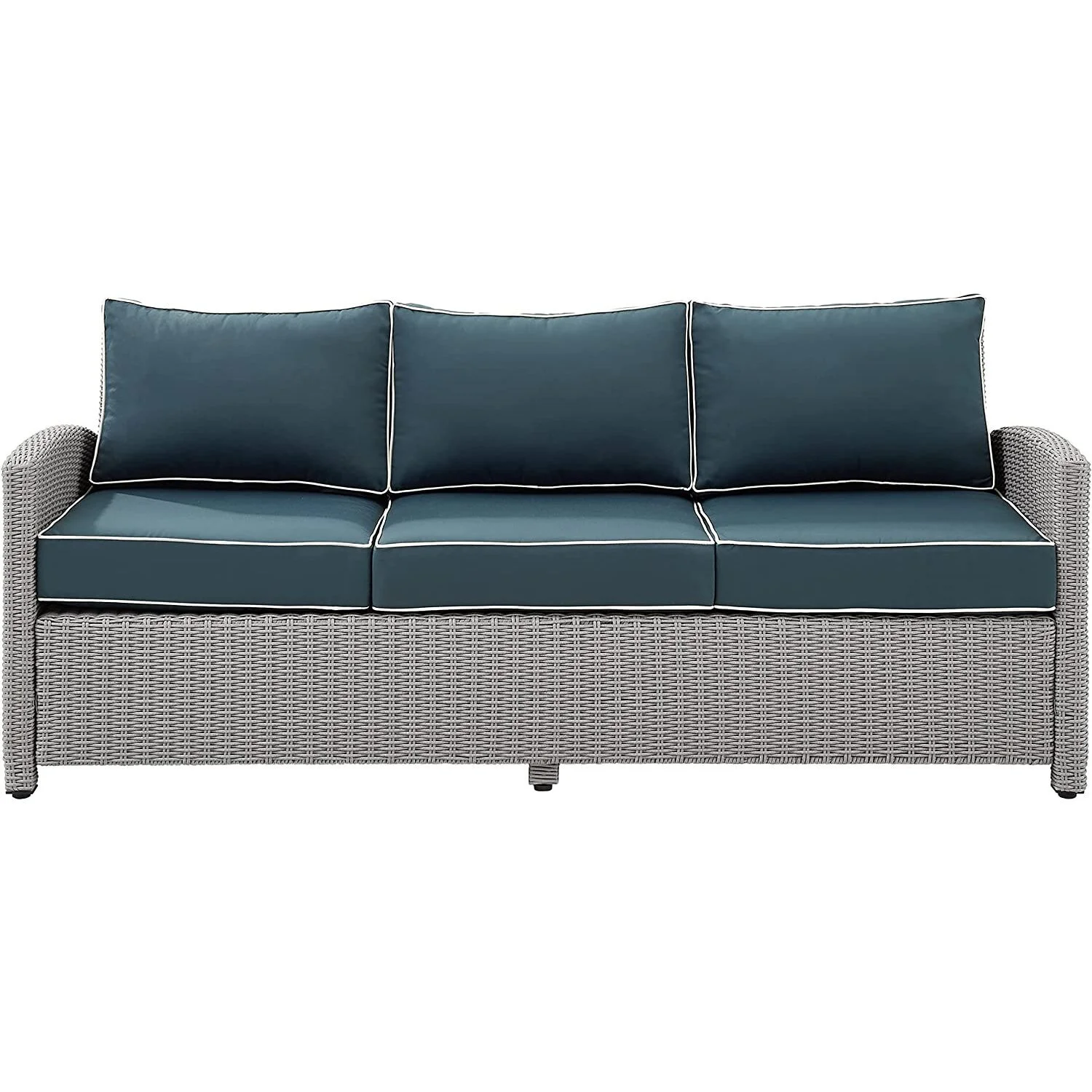 HomeStock Naturally Nice Outdoor Wicker Sofa Navy/Gray
