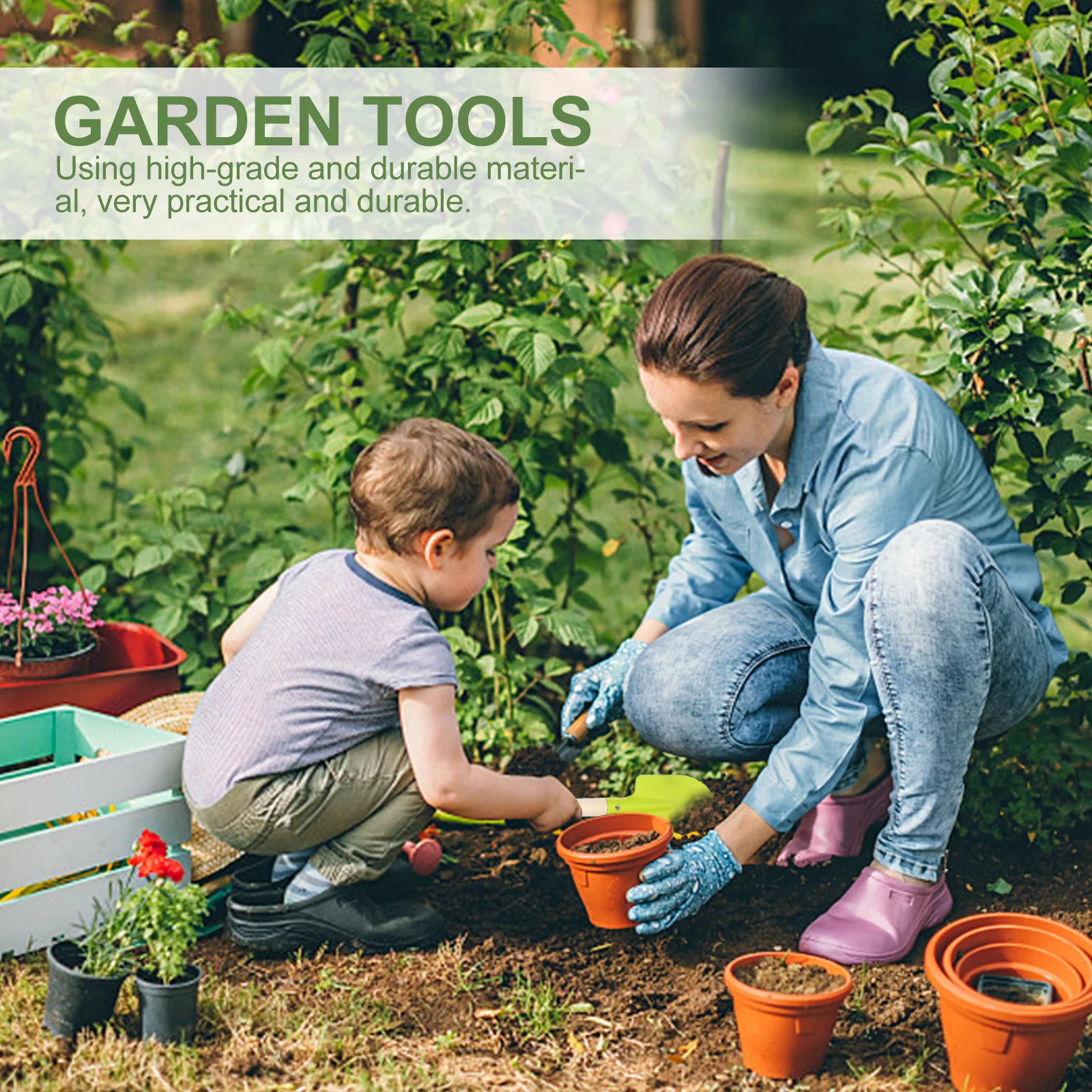 Gongxipen 1 Set of Kids Multi-purpose Garden Tools Sand-Excavating Tools Funny Playing Toys