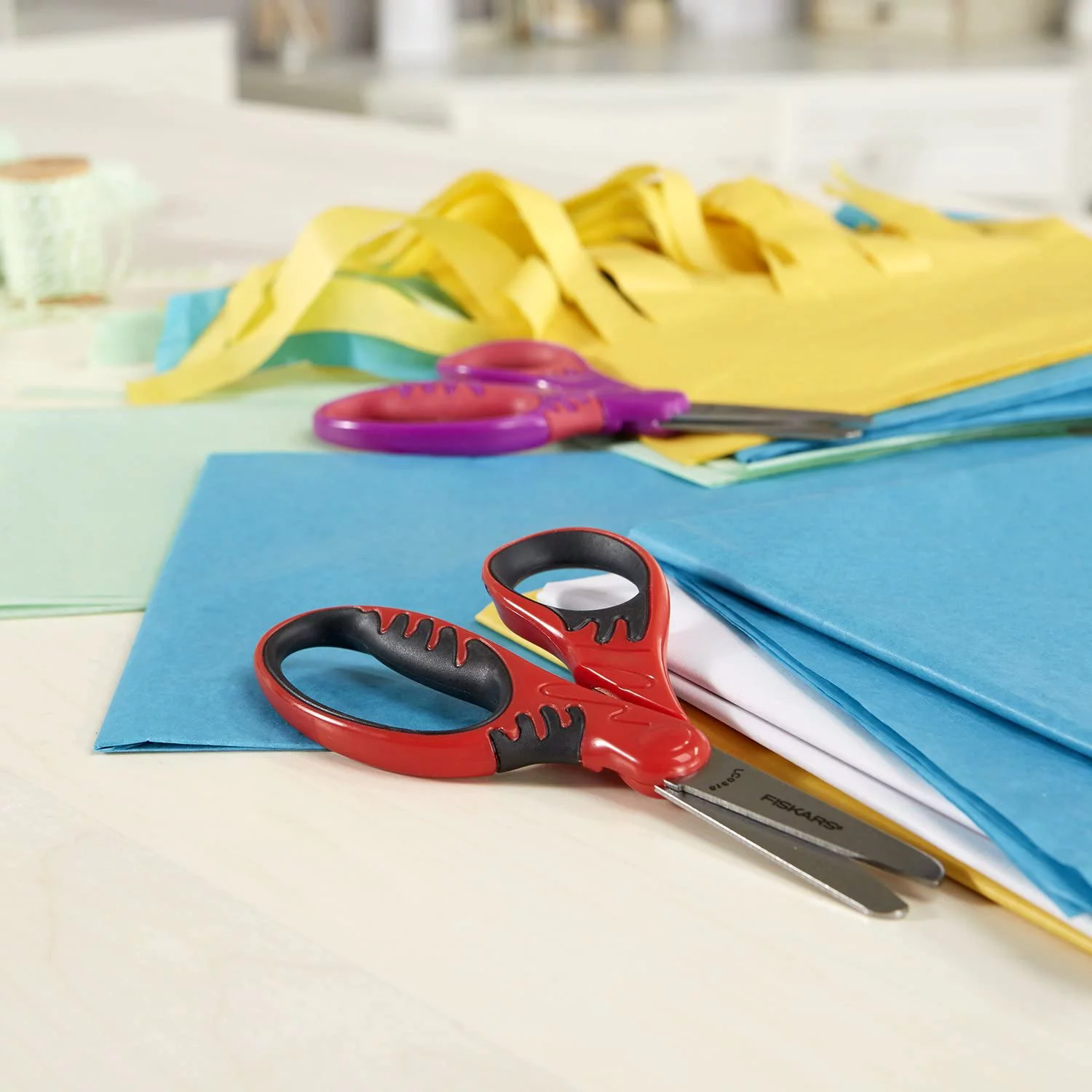 3 Pack of Fiskars Softgrip Blunt-tip Kids Scissors (Assorted Colors)