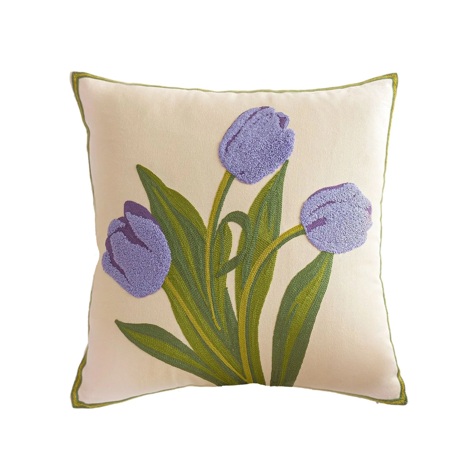 SIfdSeng Pillow Cases Standard Size White Bulk Mother's Day Style Embroidered Pillowcase Floral Pillow Cases Floral Pillow Covers Outdoor