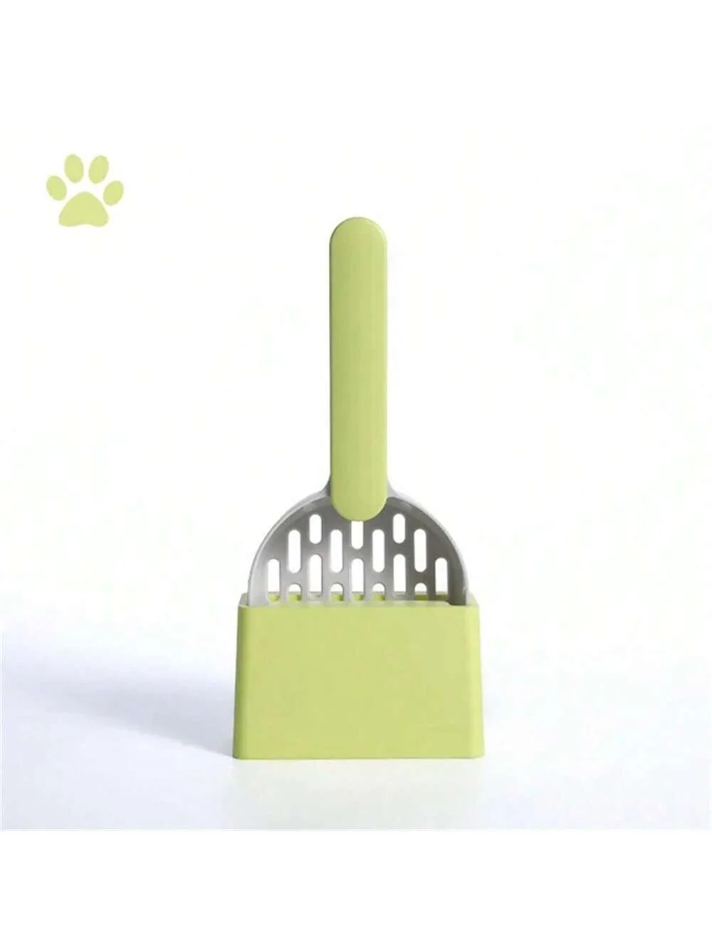 1pc Cat Litter Scoop Plastic Cat Litter Shovel With Base Self-Cleaning Cat Litter Box Shovel Kitten Toilet Clean Tools Cat Supplies