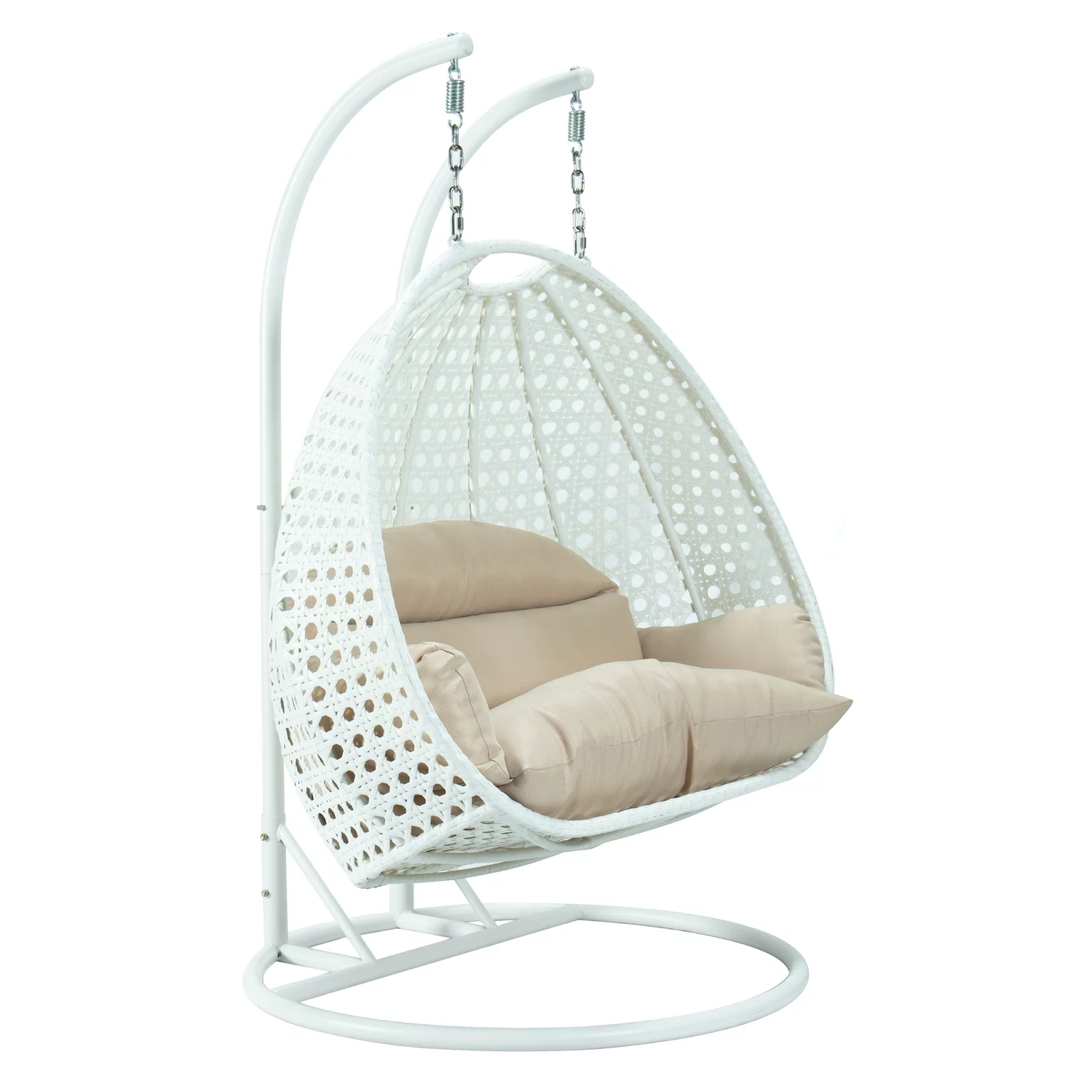 Maykoosh Eclectic Elegance Wicker Hanging 2 person Egg Swing Chair
