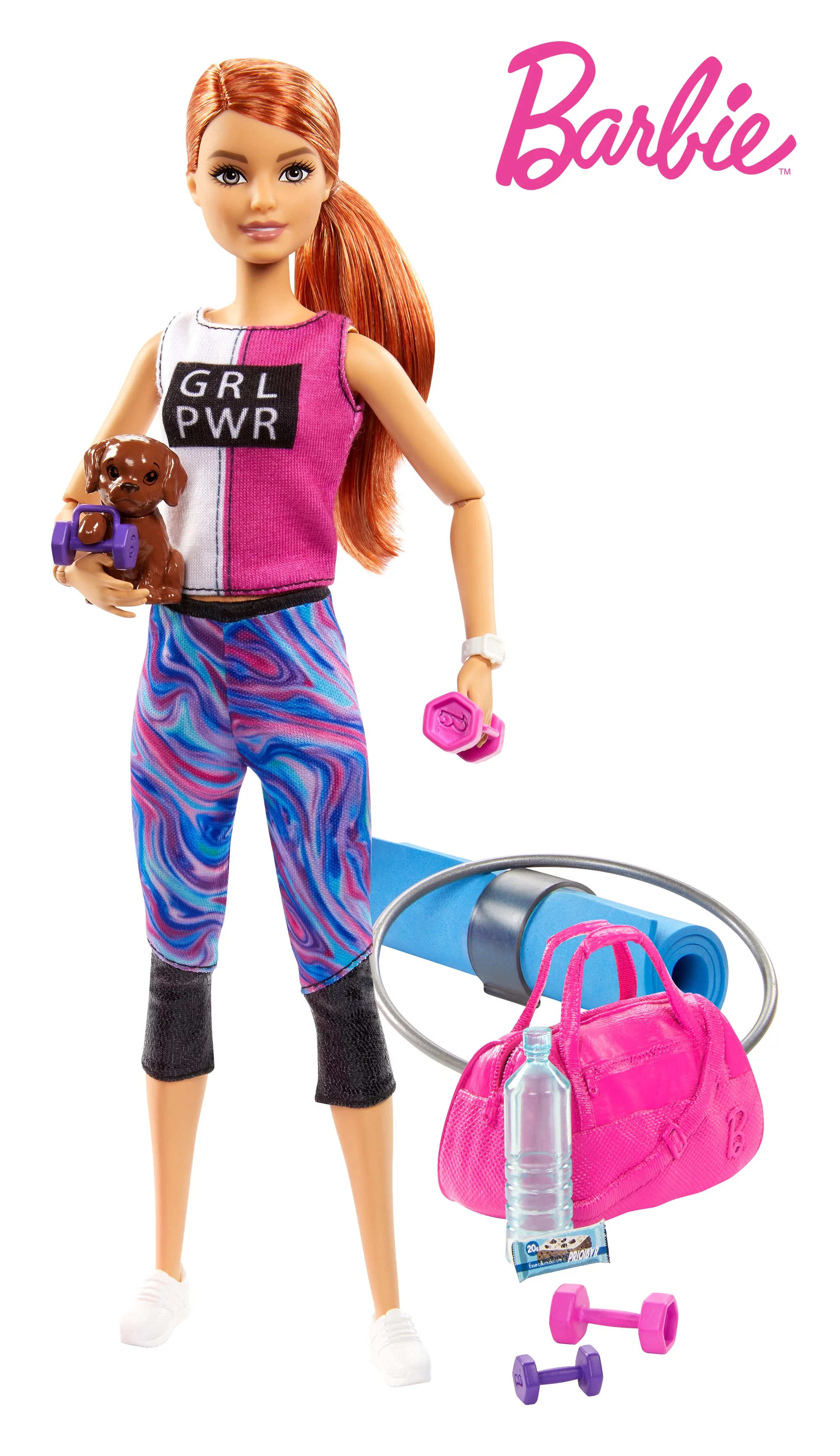 Barbie Doll, Puppy And Accessories Sets: Spa, Workout And Hiking Themes (Styles May Vary)