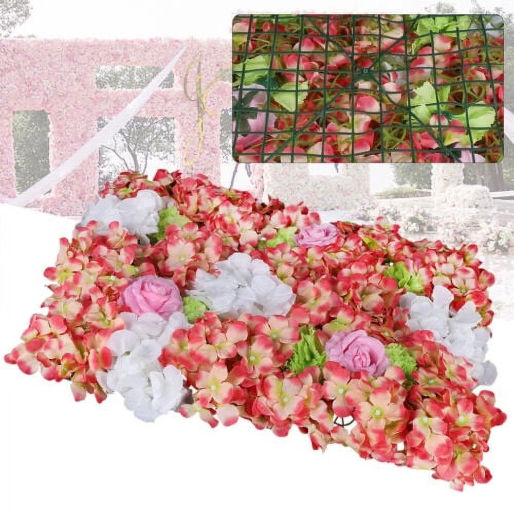 6 Pack Artificial Fake Flower Hydrangea Wall Panel Banquet Wedding Backdrop Wall