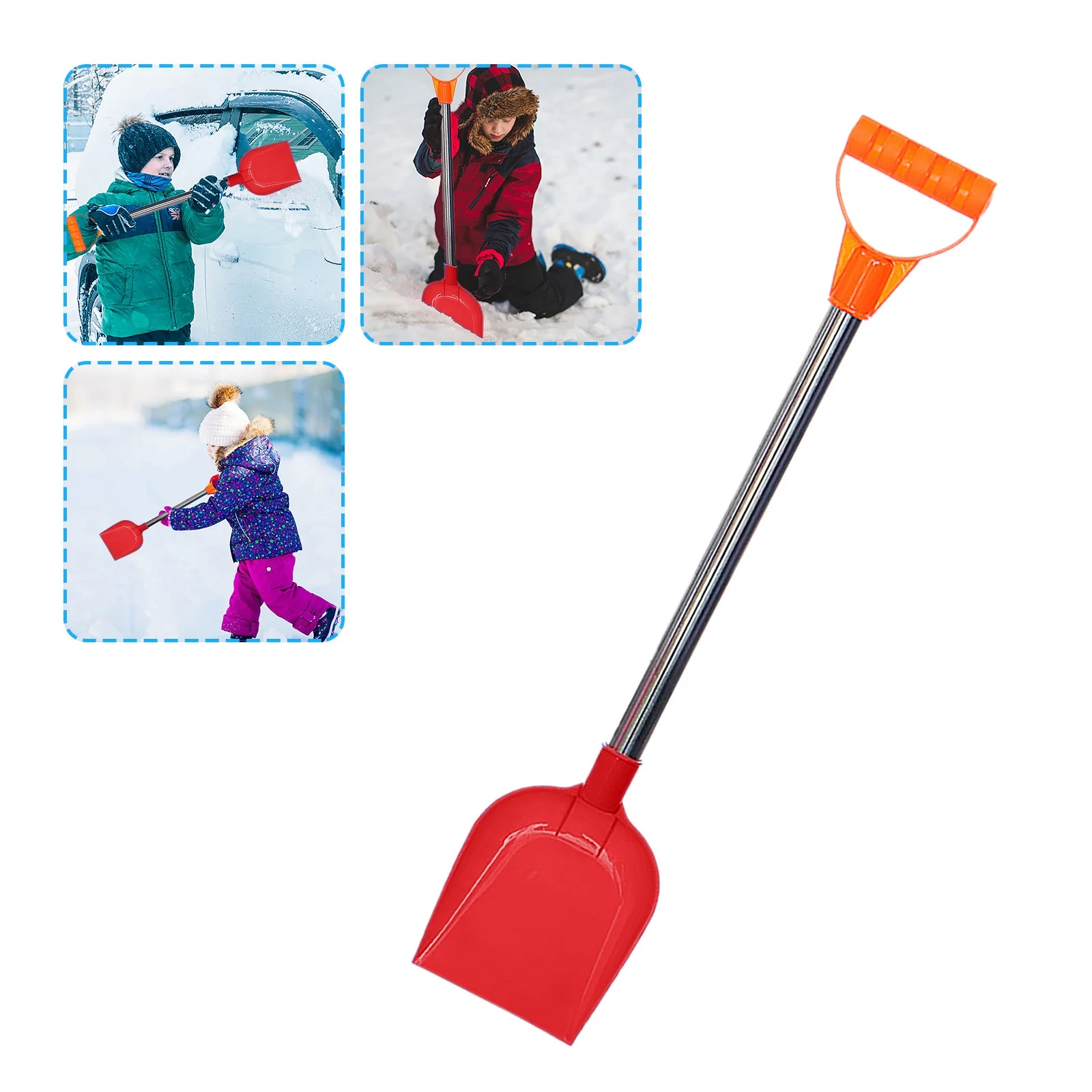 Toys Children'S Snow Shovel Children'S Beach Shovel With Stainless Steel Handle Pp Stainless Steel