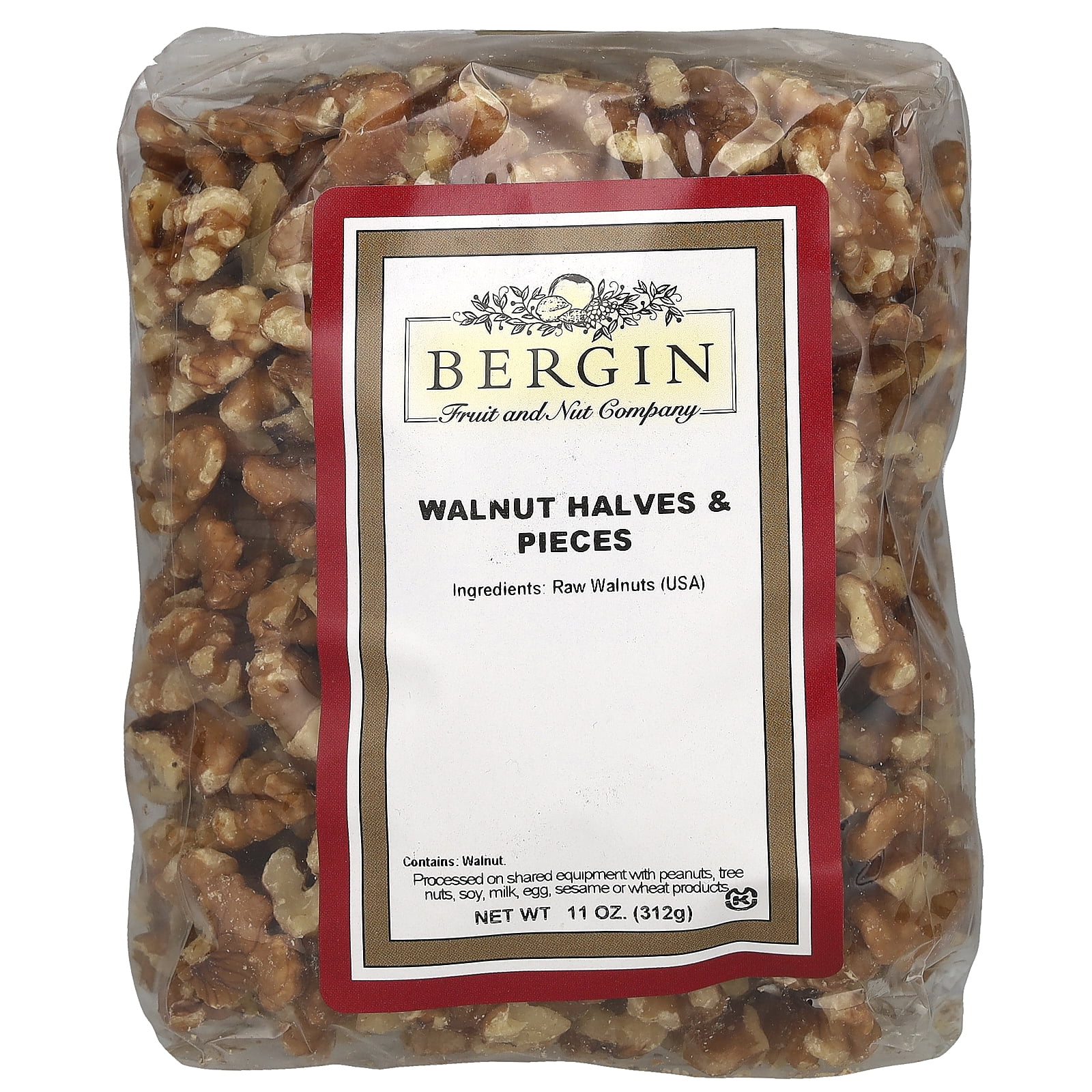 Bergin Fruit and Nut Company Walnut Halves and Pieces, 11 oz (312 g)