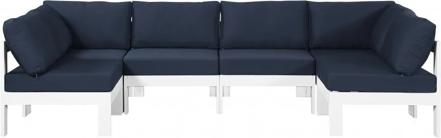 Outdoor Navy Aluminum Modular 6-Seats Sectional Meridian Furniture Nizuc