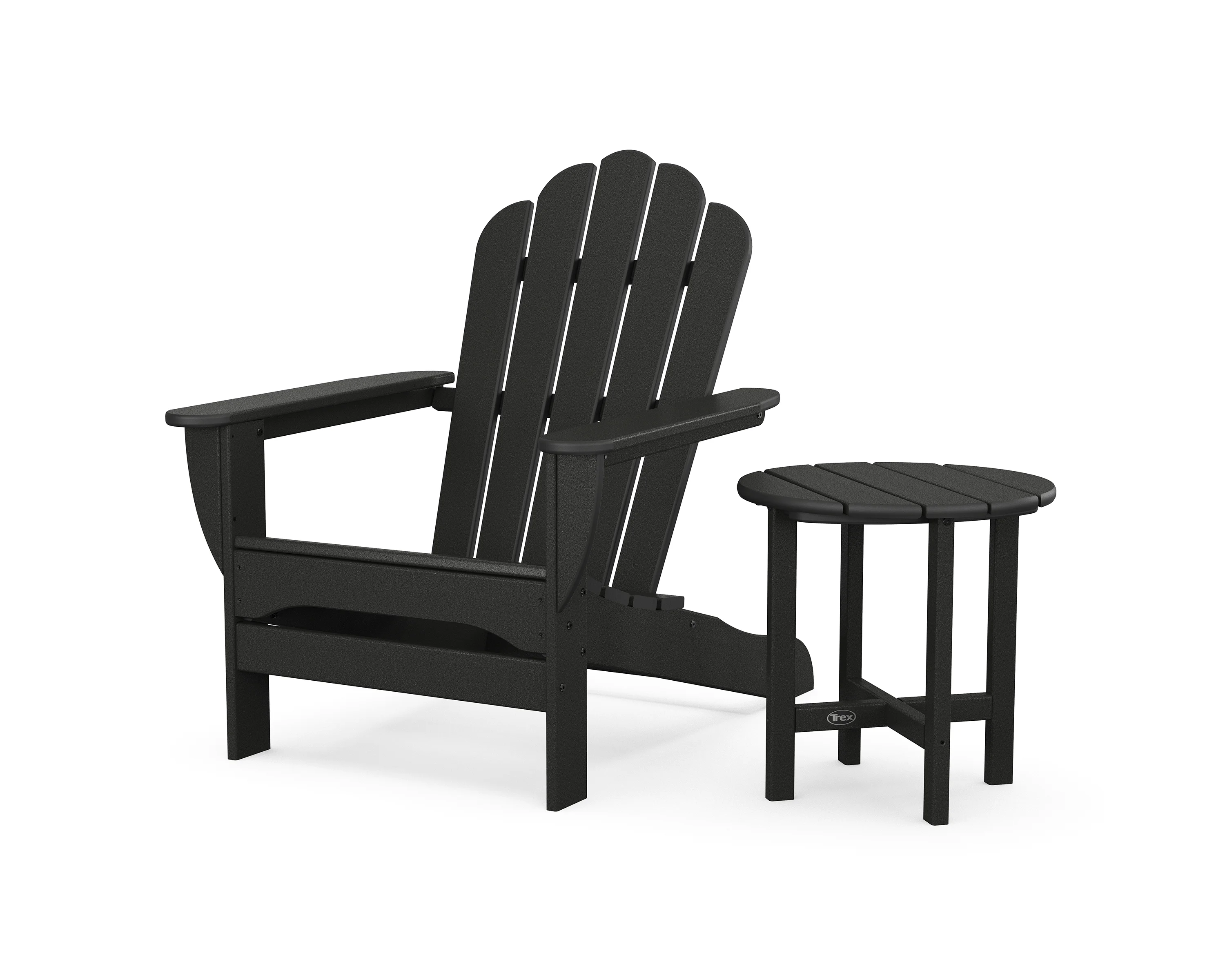 Trex® Outdoor Furniture™ Monterey Bay Oversized Adirondack Chair with Side Table in Charcoal Black
