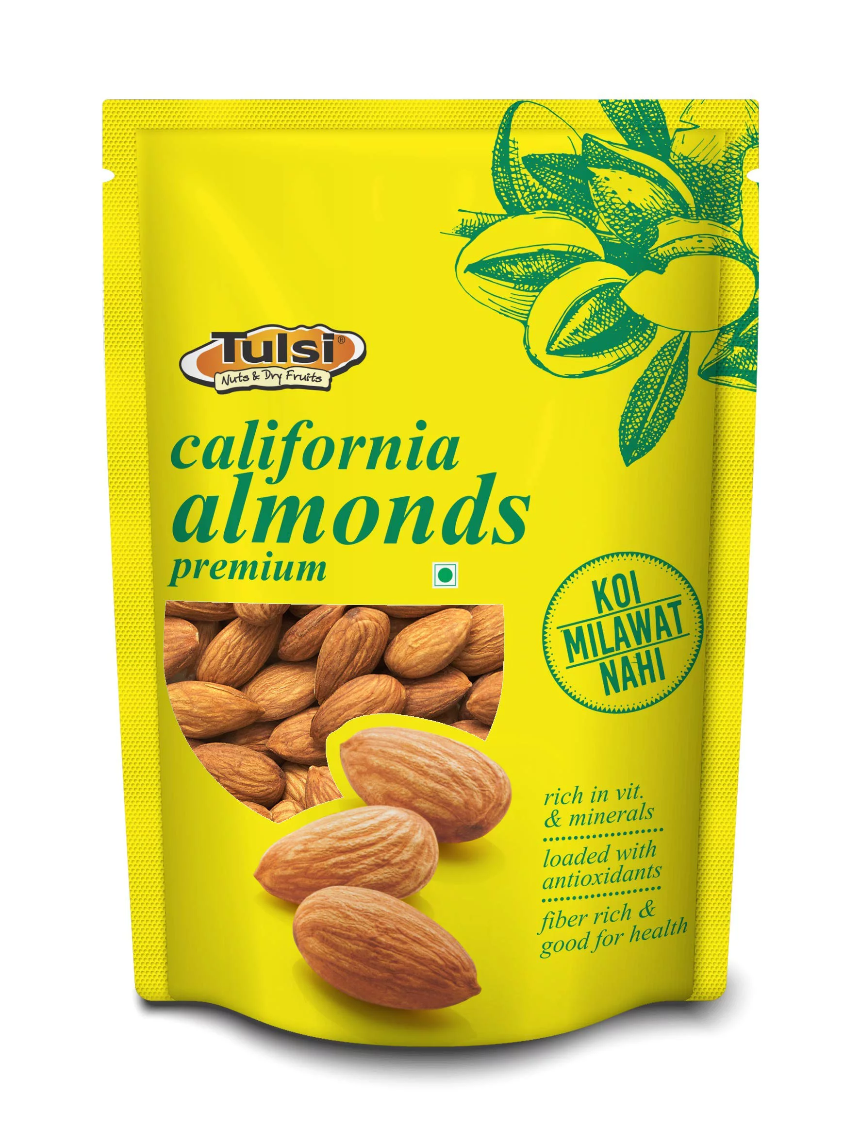 Tulsi California Almonds,Raw,500g