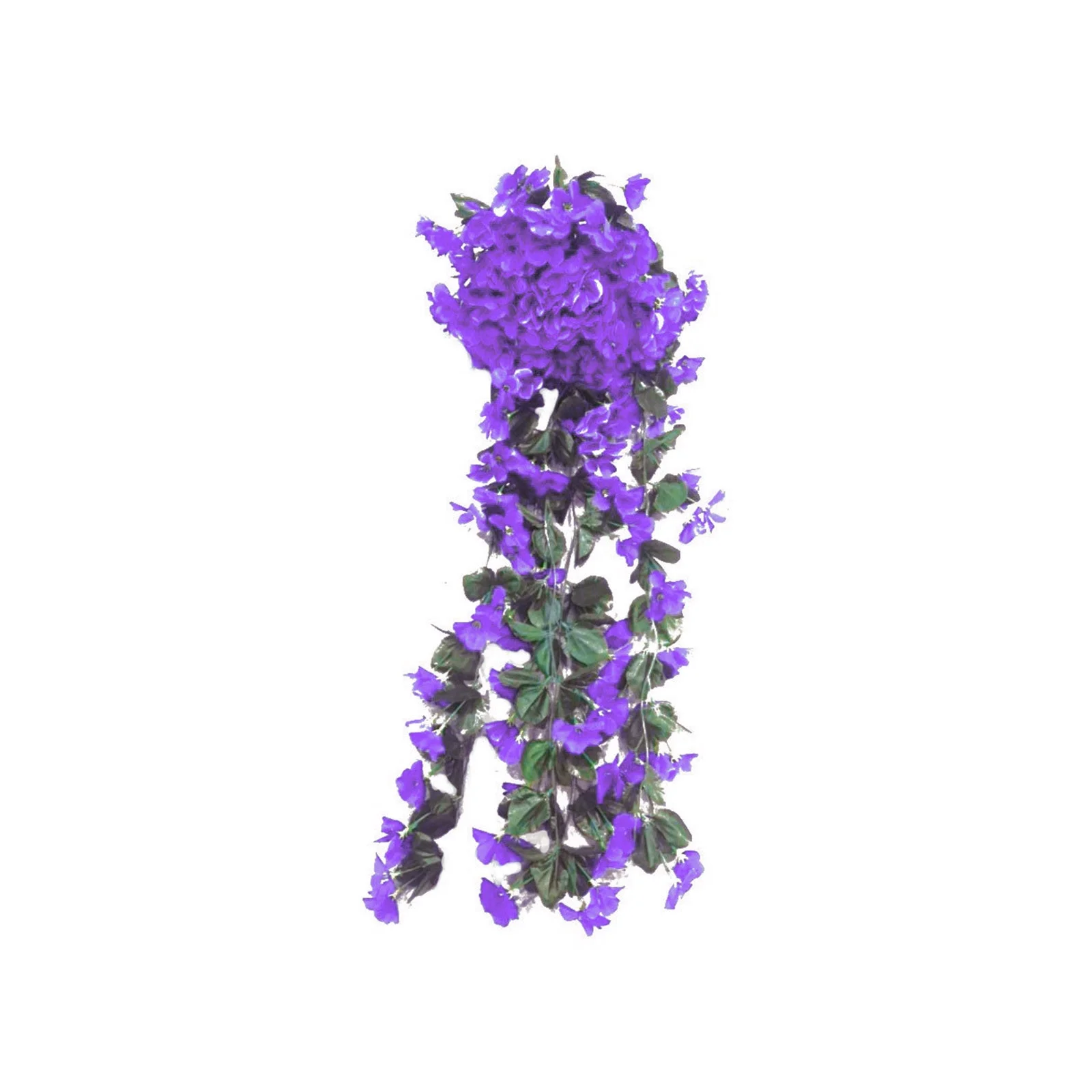 Fake Flower, Hanging Flowers Artificial Violet Flower Wall Wisteria Basket Hanging Garland Flowers Fake Silk Orchid