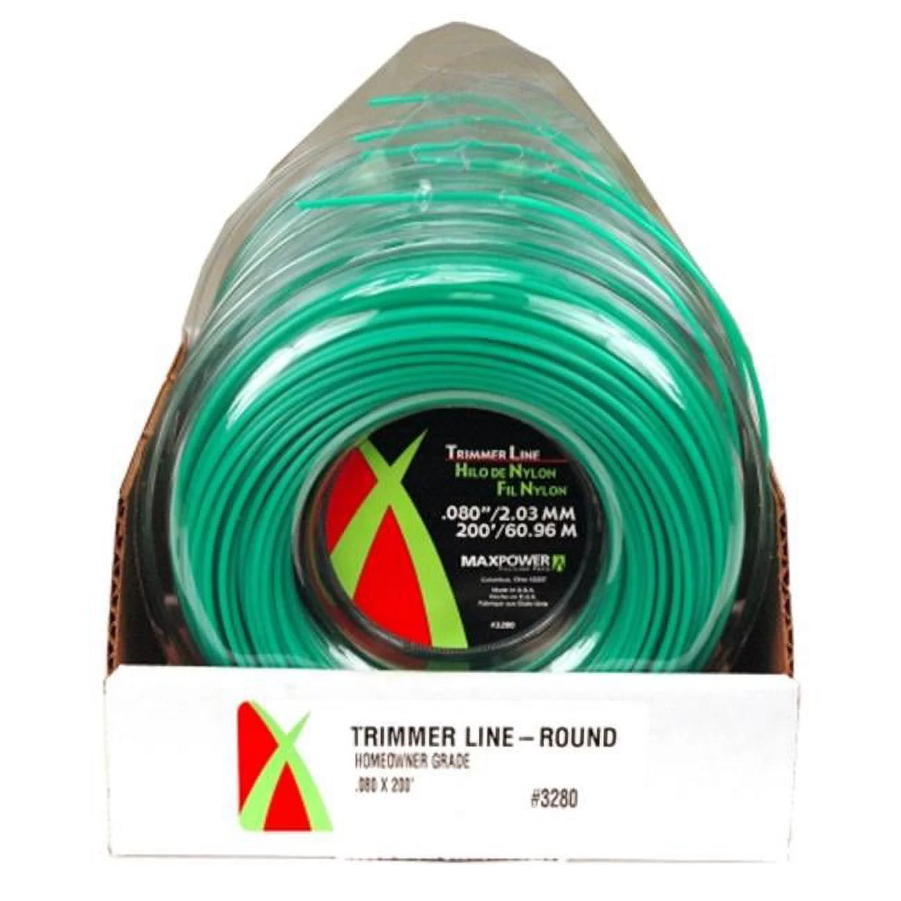 MaxPower RoundCut Residential Grade 0.080 in. D X 180 ft. L Trimmer Line