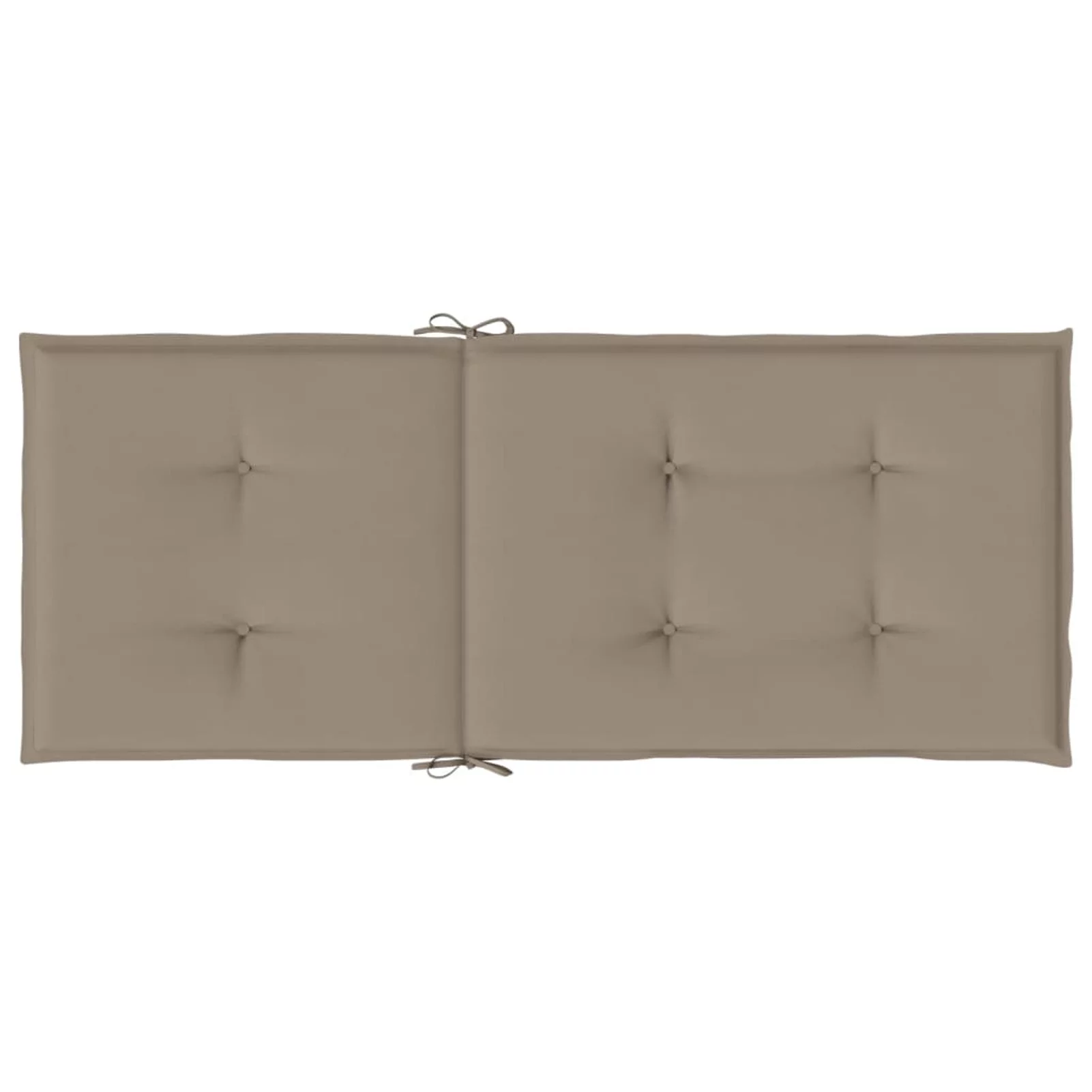 Uteam Highback Garden Chair Cushions Set of 6 Taupe Fabric 47.2x19.7x1.2 Inches