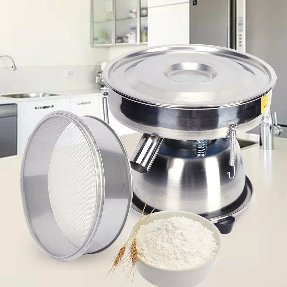 50W Silver Electric Sieve Shaker Automatic Vibrating Screen Machine Food Sifter /Mesh