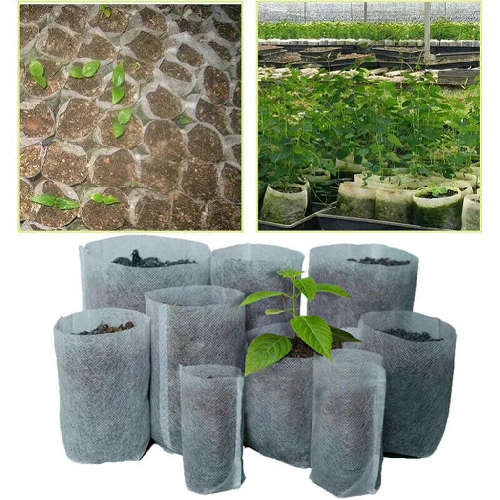 200PCS -Biodegradable Non-Woven Nursery Bags Plant -Grow Bags Seedling Pots