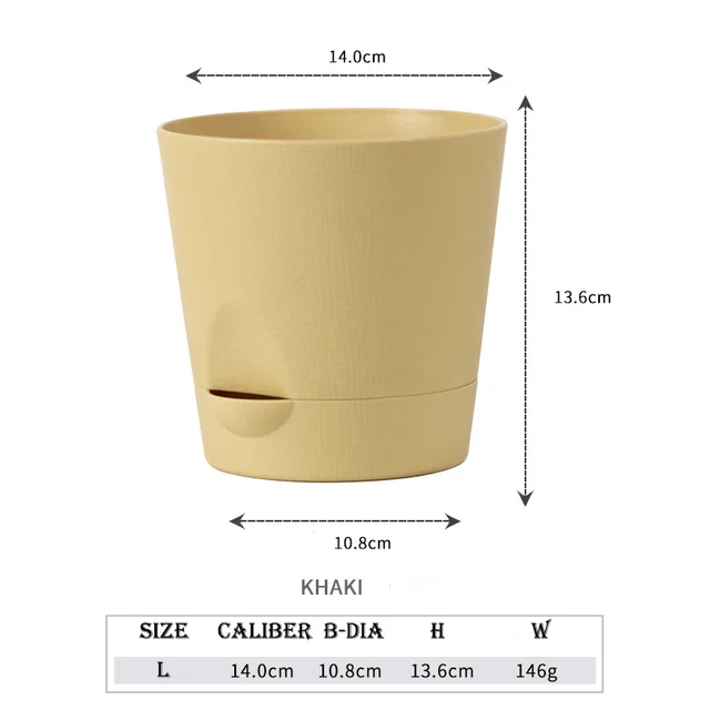 Self Watering Decorative Plant Flower Pot - Indoor Outdoor Plastic Planter Box  Large Garden Pots for Home and Patio Decor  Modern Self-Watering System Included