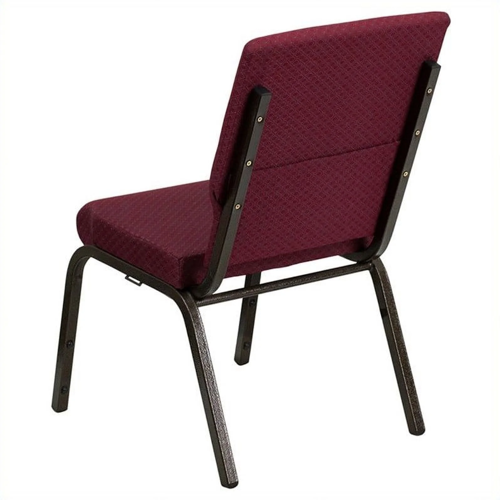 Bowery Hill Church Stacking Guest Chair in Burgundy
