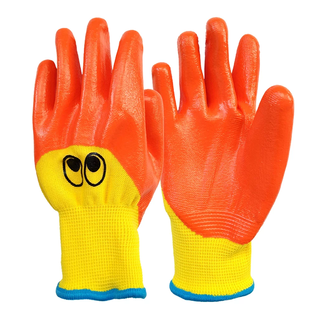 Gongxipen 2 Pairs Nitrile Gloves Gardening Gloves Wear-resisting Breathable Oil Proof Anti-slip Working Gloves Art Gloves (As Shown)