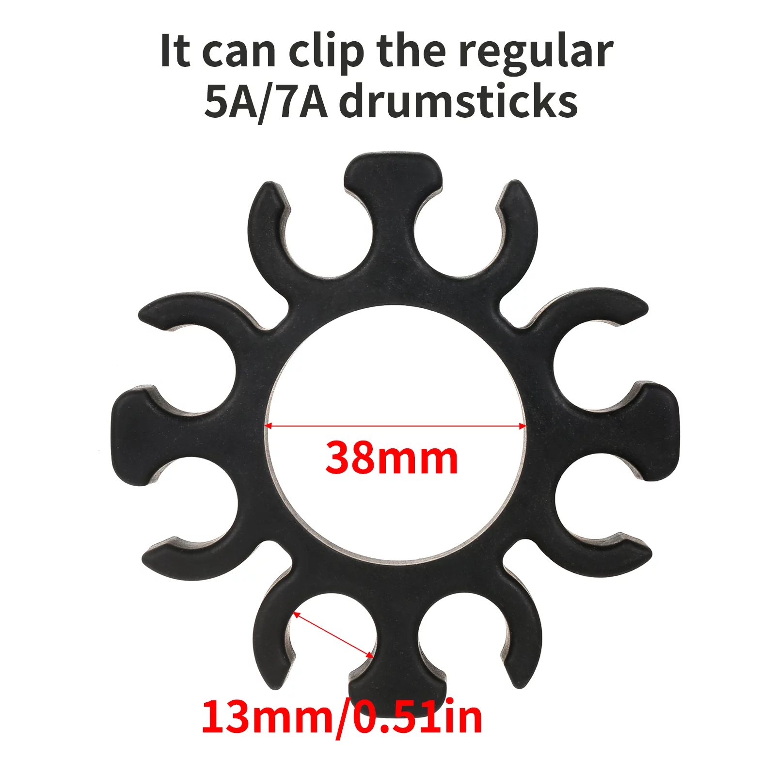 ammoon Drumstick Holder, Convenient Stick Organizer, Rubber Drum Rod for 4 Pairs Ideal for Drumming Enthusiasts