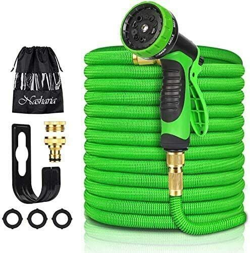 2 Pack Expandable Garden Hose, 75ft Each Garden Hose Flexible Water Hose 3-Layer