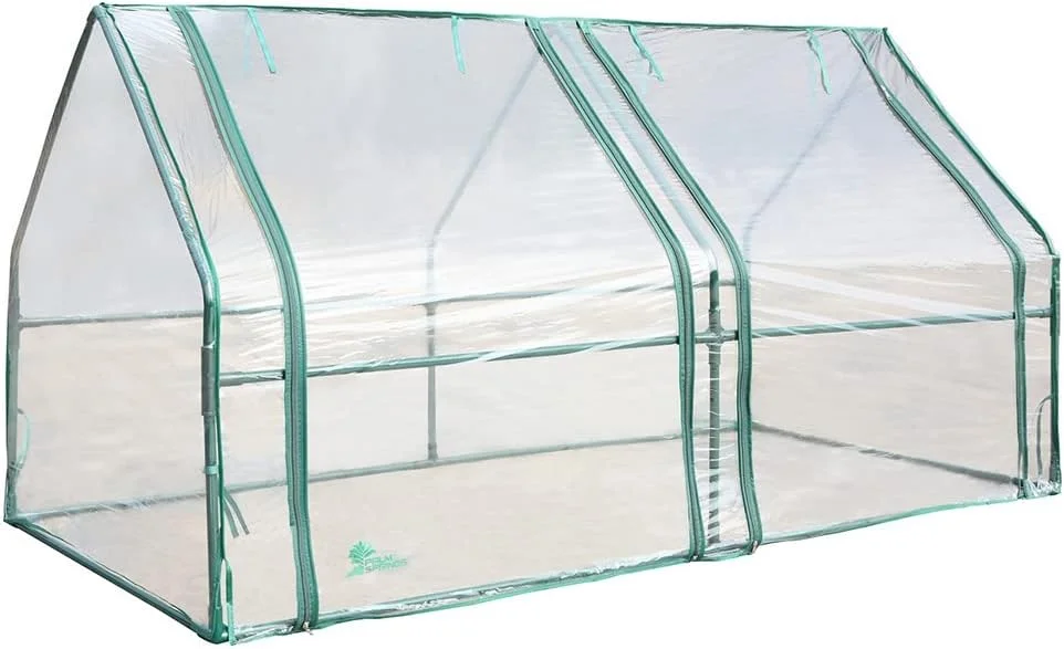 Gardening Cloche Tunnel Greenhouse With Roll Up Doors, 71X36x36-Inch, Waterproof Material Mini Hot House With UV Protection