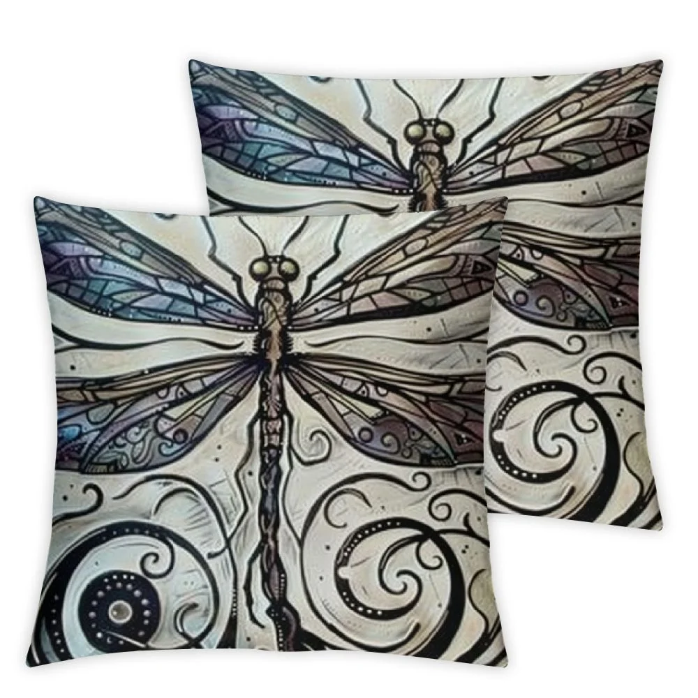 cffrgdeyh in Black and Purple，Printed Throw Pillow Cushion Covers Used for Sofa, Bed, Farmhouse, Chair, Dining, Patio, Outdoor, car ，Black and Purple White