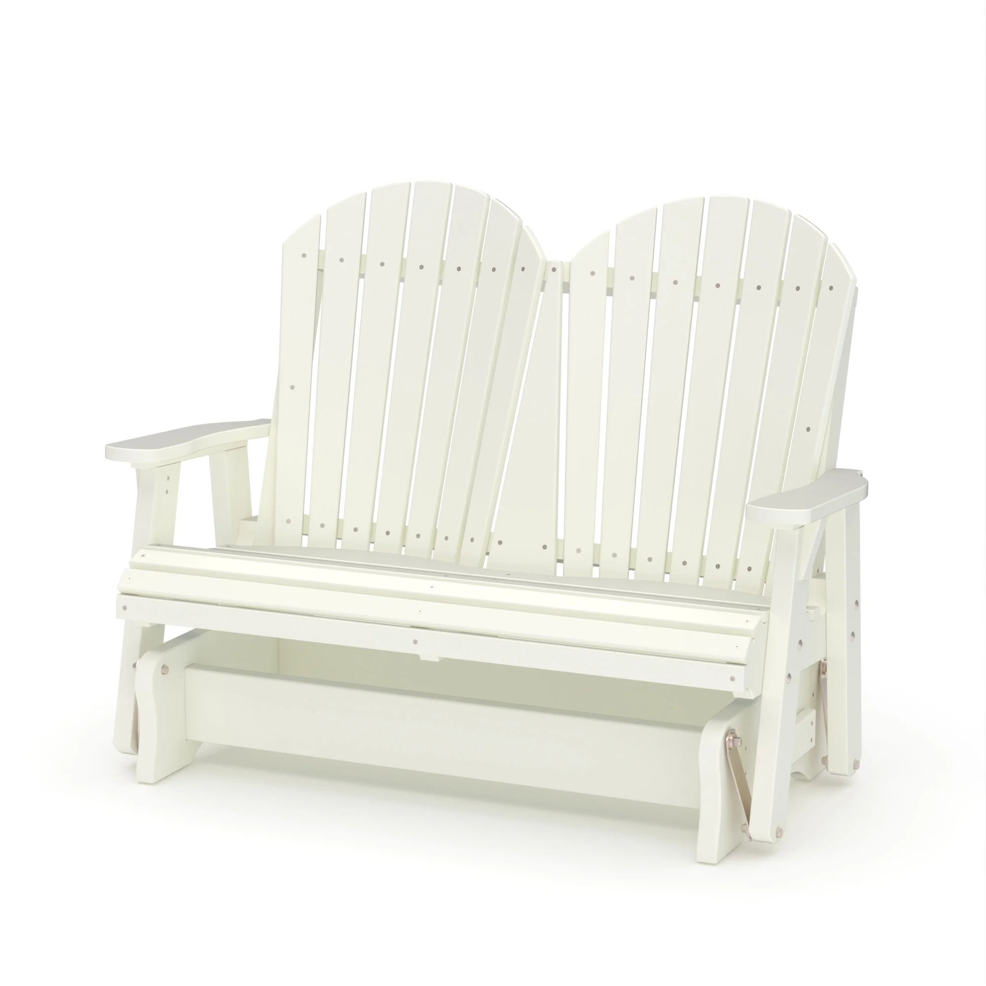 Wildridge Heritage Double Glider, White, Outdoor Weather Resistant Poly Patio Furniture