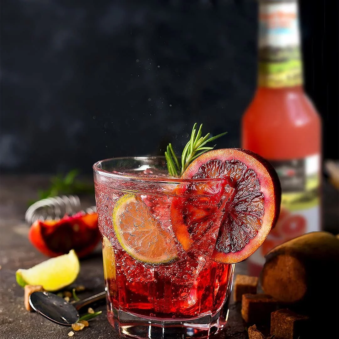 Tuscanini Organic Blood Orange Soda (6 Pack) Contains 16% Real Juice! No Food Coloring Or Artificial Flavors, Imported From Italy