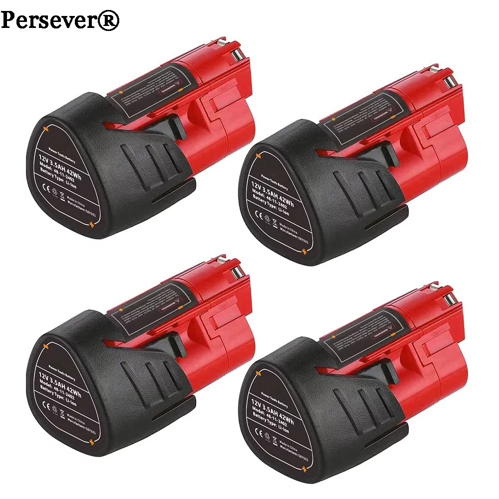 10Packs M12 3.5Ah 12Volt Batteries Replace for Milwaukee 12V Battery, Compatible with Milwaukee M 12 48-11-2411 48-11-2420 48-11-2401 48-11-2402 48-11-2412 Tools