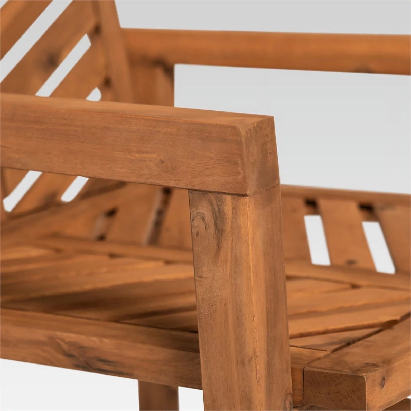 Afuera Living Outdoor Wood Patio Chairs (Set of 2) in Brown Finish