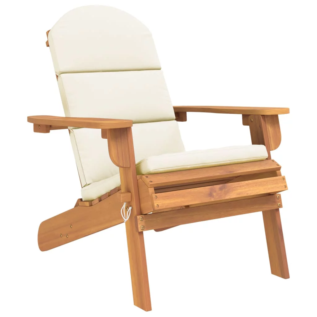 Aibecy Adirondack Patio Chair with Cushions Solid Wood Acacia