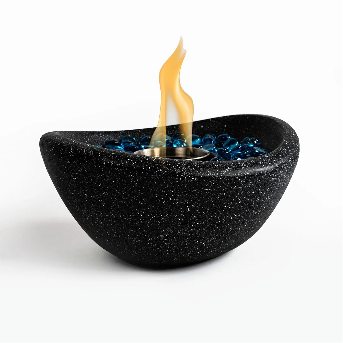 GFCIJMBD Tabletop Fire Pit Black  Outdoor & Indoor Fire Pit  Portable Concrete Fire Pit  Personal Ethanol Fireplace  Outdoor  Top Fire Pit  Mini Fire Pit Smokeless Fire Bowl