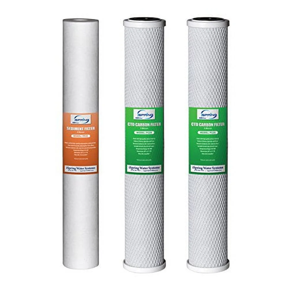 iSpring F3WCB32 20X2.5-In Replacement Cartridges for WCB32O/WCB32C and RCB3P Water Filtration System