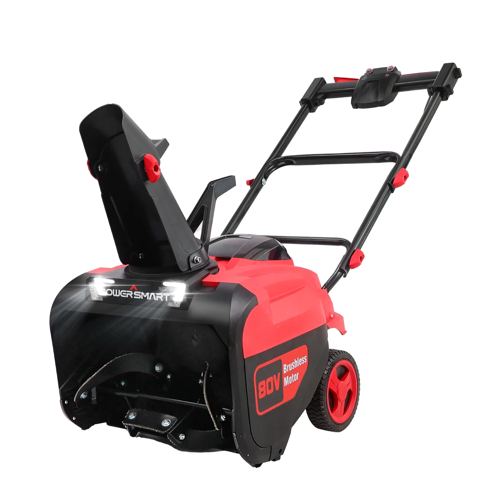 PowerSmart 80-Volt 21-inch Single Stage Cordless Electric Outdoor Snow Blower with LED Light,Without Battery and Charger(Bare Tool)